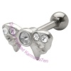 Jewelled Bow - Clear Upper Ear Stud